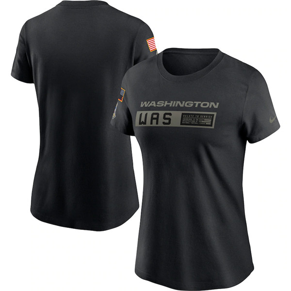 Women's Washington Football Team Black NFL 2020 Salute To Service Performance T-Shirt (Run Small) Women's Washington Football Team Black NFL 2020 Salute To Service Performance T-Shirt (Run Small)